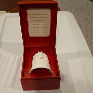2007 Hallmark Elegant White Holiday Bell Ornament